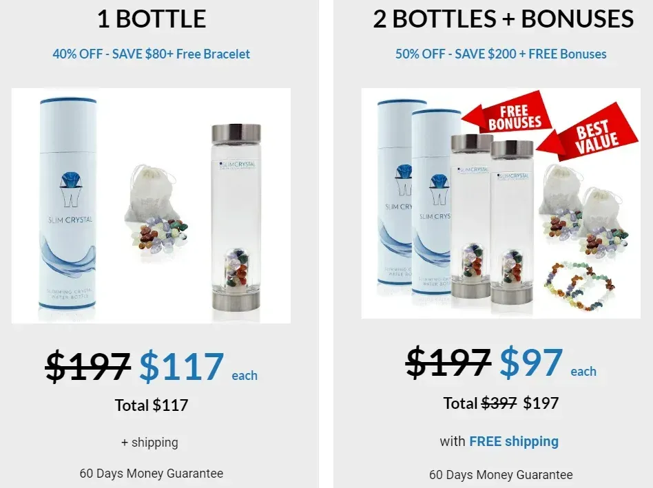 Slim Crystal -pricing